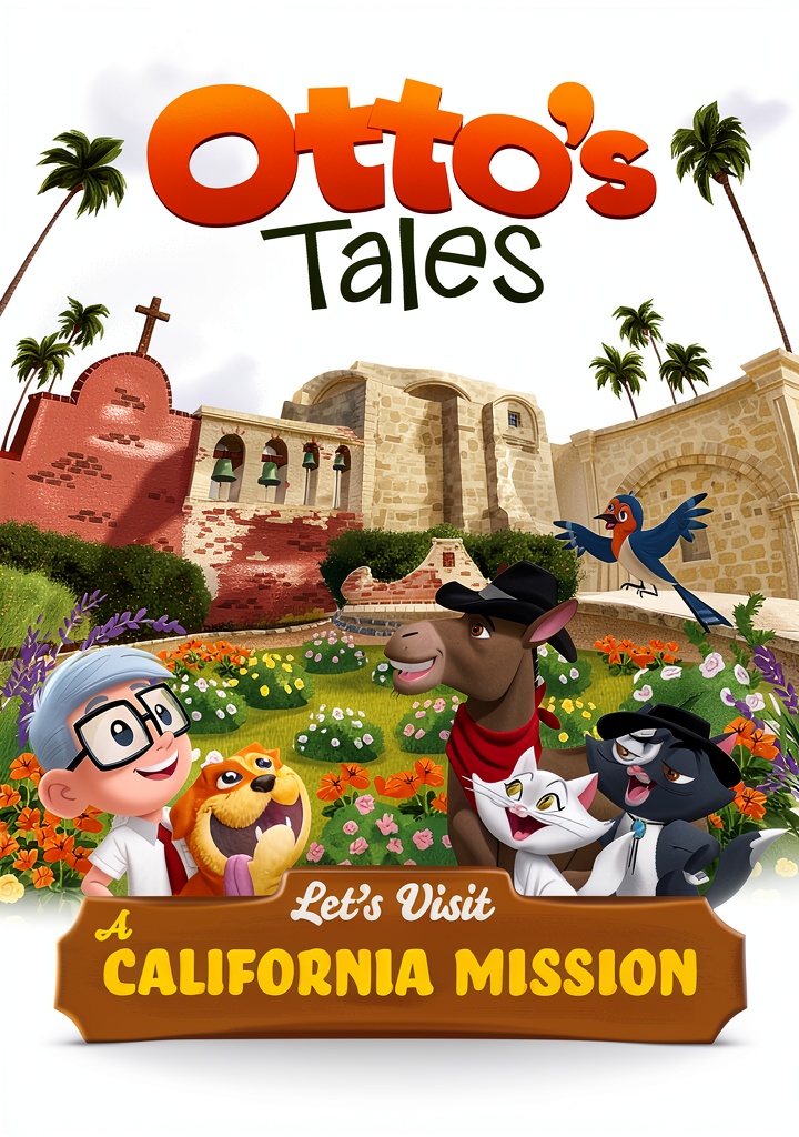 Installing Otto's Tales Children’s History Book – American Local History Ages 3-8 on a wooden desk