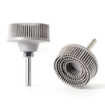 2 Inch Abrasive Bristle Disc Banmo 120 Grit White with 1/4" Shank-0