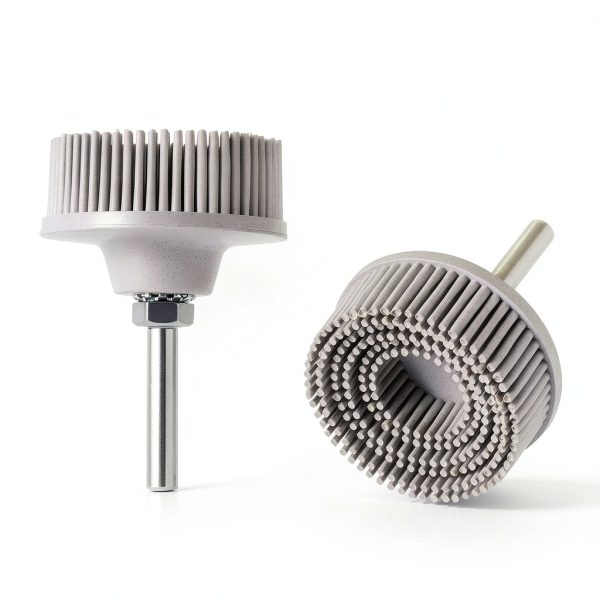 2 Inch Abrasive Bristle Disc Banmo 120 Grit White with 1/4" Shank-0