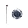 HARFINGTON 30pcs Radial Bristle Disc Set 1" 120 Grit Detail Abrasive Brush Kit Gap Polishing Wheel Assortment with 1/8" Mandrels Shank for Jewelry Wood Metal Polishing Cleaning, Blue-1