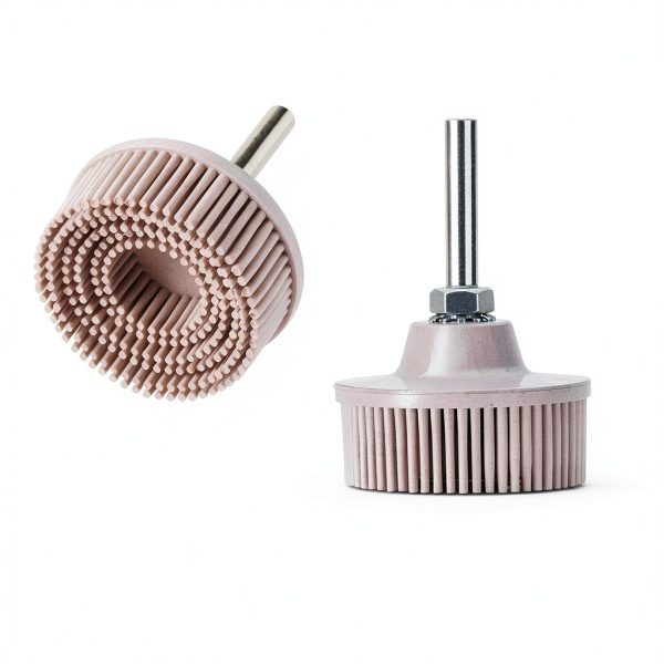 2 Inch Abrasive Bristle Disc Banmo 120 Grit White with 1/4" Shank-1