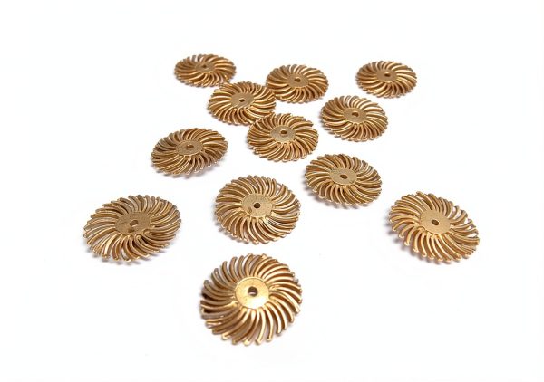 3M Radial Bristle Discs 3/4" White 120 Grit Pack of 12 Bristle Brush-3