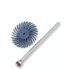 HARFINGTON 30pcs Radial Bristle Disc Set 1" 120 Grit Detail Abrasive Brush Kit Gap Polishing Wheel Assortment with 1/8" Mandrels Shank for Jewelry Wood Metal Polishing Cleaning, Blue-2