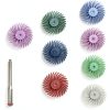Radial Bristle Disc Kit 1 Inch 7 Grit 35Pcs with 3mm Shank for Rotary Tools 80-2500 for Jewelry Wood Metal Polishing Cleaning Finishing Deburring-1