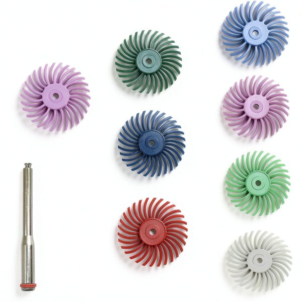 Radial Bristle Disc Kit 1 Inch 7 Grit 35Pcs with 3mm Shank for Rotary Tools 80-2500 for Jewelry Wood Metal Polishing Cleaning Finishing Deburring-1