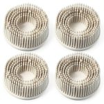 HARFINGTON 4pcs Bristle Disc 2" 120 Grit R-Type Abrasive Brush Gray-0