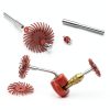 Radial Bristle Disc Kit 1 Inch 7 Grit 35Pcs with 3mm Shank for Rotary Tools 80-2500 for Jewelry Wood Metal Polishing Cleaning Finishing Deburring-2