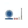 Dedeco Sunburst Radial Bristle Discs - 7/8”(22mm) Dia, Dual TC Bristle, 1/16”(1mm) Arbor, Precision Thermoplastic Rotary Polishing Tool, Aluminum Oxide-6