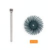 HARFINGTON 10pcs Radial Bristle Disc Set 1" 80 Grit Detail Abrasive Brush Kit Gap Polishing Wheel Assortment with 1/8" Mandrels Shank for Jewelry Wood Metal Polishing Cleaning, Green-1