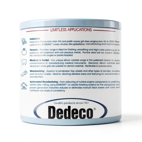 Dedeco Sunburst Radial Bristle Discs - 7/8”(22mm) Dia, Dual TC Bristle, 1/16”(1mm) Arbor, Precision Thermoplastic Rotary Polishing Tool, Aluminum Oxide-4