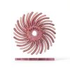 Dedeco Sunburst Radial Bristle Discs 12-Pack 3/4" Pink 600 Grit Pumice-0