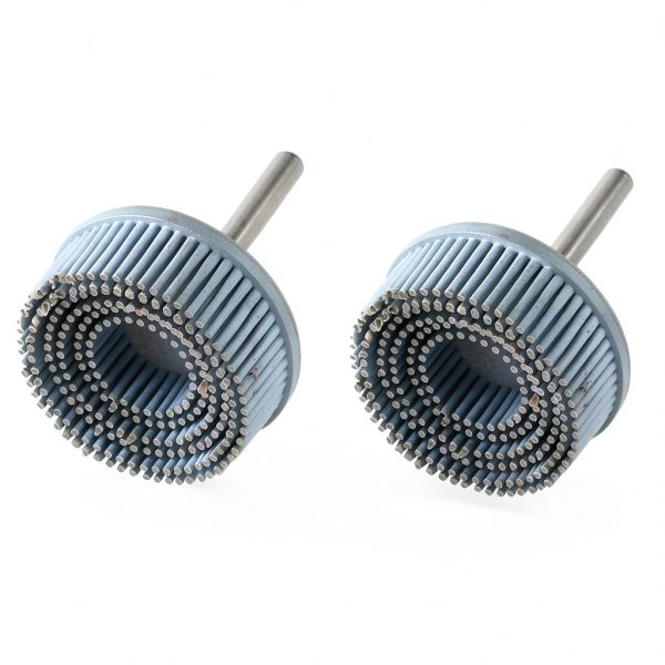 2 Inch Abrasive Bristle Disc Banmo 120 Grit White with 1/4" Shank-3