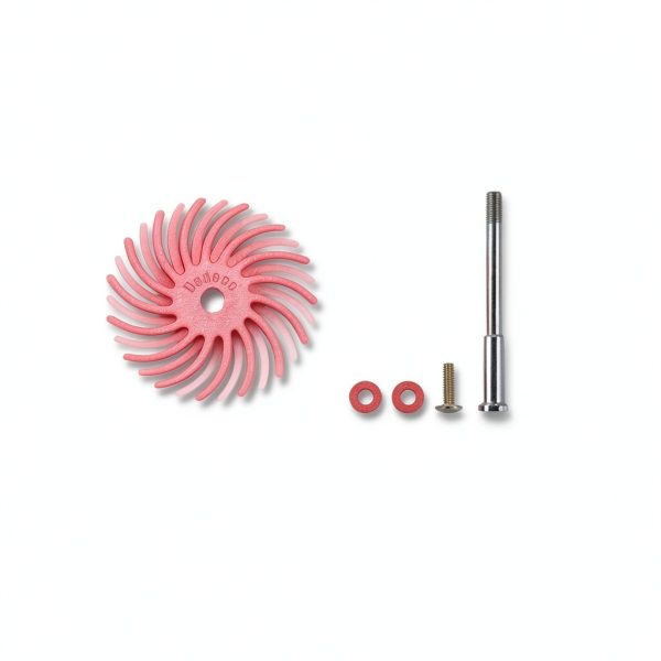 Dedeco Sunburst Radial Bristle Discs 12-Pack 3/4" Pink 600 Grit Pumice-3