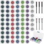 Mini Radial Bristle Disc 76pcs Kit with 2.35mm/3mm Mandrels-Shuqiu Set-0