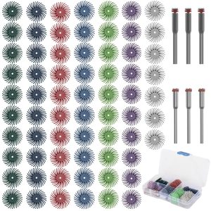 Mini Radial Bristle Disc 76pcs Kit with 2.35mm/3mm Mandrels-Shuqiu Set-0