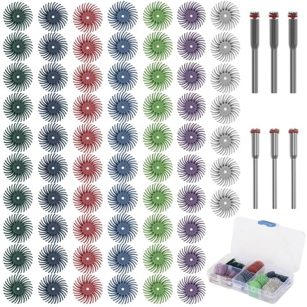 Mini Radial Bristle Disc 76pcs Kit with 2.35mm/3mm Mandrels-Shuqiu Set-0