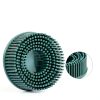 HARFINGTON 5pcs Bristle Disc 2" 50 Grit Abrasive Brush Deburring Electric Disc Brush with Quick Change Roll Lock Abrasive Coating Removal Disc for Metal, Green-4