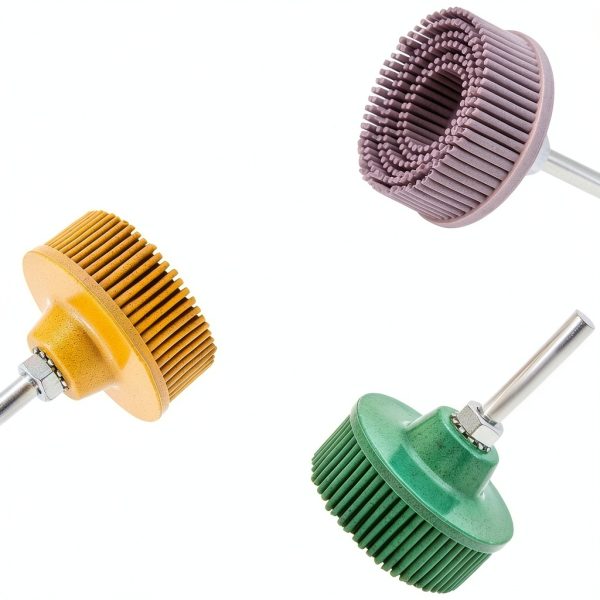2 Inch Bristle Disc,6 Pieces Bristle Disc Grade - 120# 80# 50# Grit Abrasive Coating Removal Disc for Metal with 1/4 Inch Shank Attachment-1