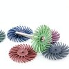 Swpeet 66Pcs 1 Inch 6 Mixed Grit 80/120/220/400/600/1000 Radial Bristle Disc Abrasive Brush Gap Polishing Pad Buffing Wheel Assortment Kit with 1/8" Shank for Rotary Tools Cleaning Finishing Deburring-3