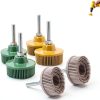 2 Inch Bristle Disc,6 Pieces Bristle Disc Grade - 120# 80# 50# Grit Abrasive Coating Removal Disc for Metal with 1/4 Inch Shank Attachment-5