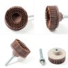2Pcs 120 Grit White Bristle Disc Attachment, 2 Inch Abrasive Bristle Disc Gasket Removal Disc with 1/4 Shank Coating Removal Disc for Rotary Tool-1