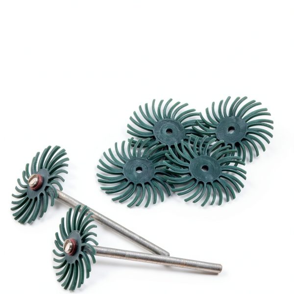 Radial Bristle Disc 1" 80 Grit Set by HARFINGTON Green-3