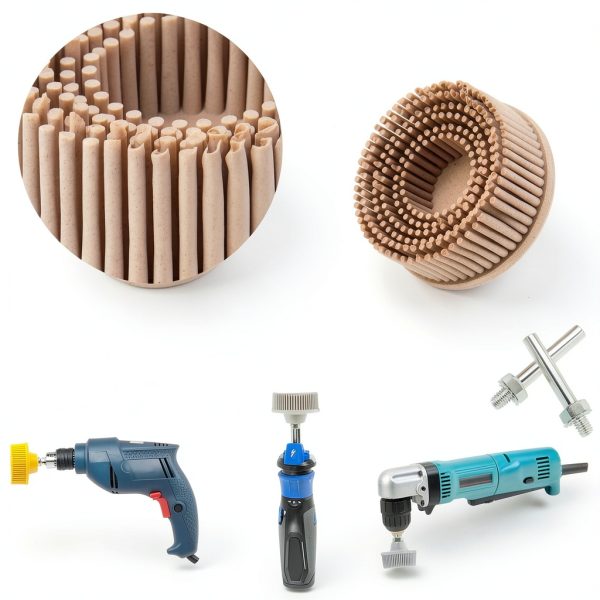 2 Inch Bristle Disc,6 Pieces Bristle Disc Grade - 120# 80# 50# Grit Abrasive Coating Removal Disc for Metal with 1/4 Inch Shank Attachment-6