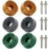 Honoson 6 Pieces 2 Inch Bristle Disc Grit Abrasive Bristle Disc 50# 80# 120# with 1/4 Inch Shank Attachment Abrasive Coating Removal for Metal-0