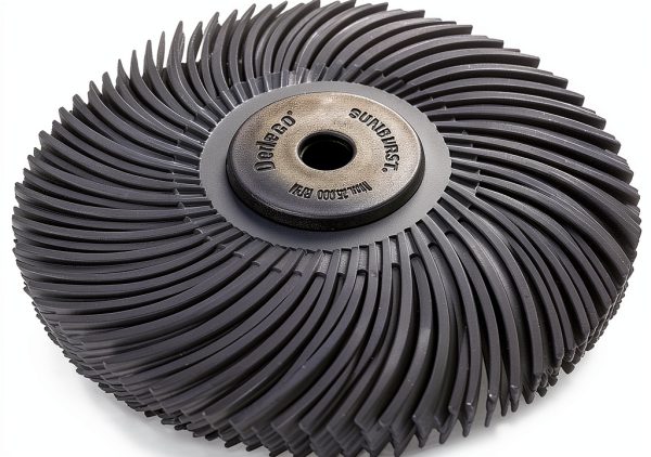 Dedeco Sunburst Radial Bristle Disc 2" 400 Grit Blue 1/4" Arbor-0