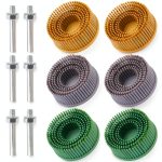 2 Inch Bristle Disc,6 Pieces Bristle Disc Grade - 120# 80# 50# Grit Abrasive Coating Removal Disc for Metal with 1/4 Inch Shank Attachment-0