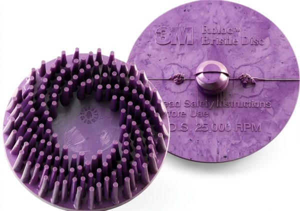 3M 07524 Roloc 2" x 5/8 Tapered Coarse Bristle Disc (Pack of 10) , Green-1