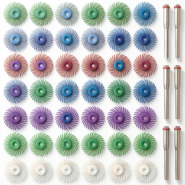 Radial Bristle Disc Kit 42pcs 1in NIANNIAN Grit Brush Set-0