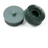 HARFINGTON 4pcs Bristle Disc 2" 50 Grit Abrasive Brush Deburring Electric Disc Brush with Quick Change Roll Lock Abrasive Coating Removal Disc for Metal, Green-3