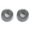 HARFINGTON 2pcs Bristle Disc 2" 120 Grit Abrasive Brush Deburring Electric Disc Brush with Quick Change Roll Lock Abrasive Coating Removal Disc for Metal, White-0