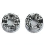 HARFINGTON 2pcs Bristle Disc 2" 120 Grit Abrasive Brush Deburring Electric Disc Brush with Quick Change Roll Lock Abrasive Coating Removal Disc for Metal, White-0