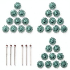 Radial Bristle Disc 1" 80 Grit Set by HARFINGTON Green-0