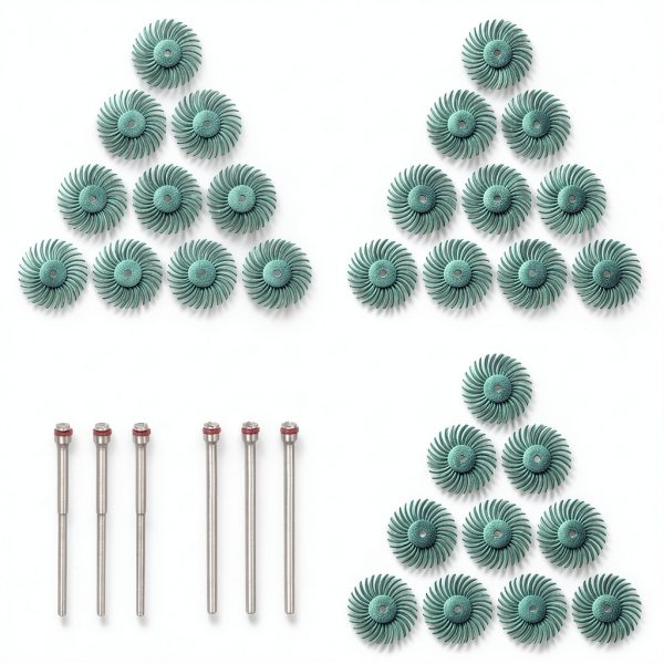 Radial Bristle Disc 1" 80 Grit Set by HARFINGTON Green-0