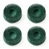 HARFINGTON 4pcs Bristle Disc 2" 50 Grit Abrasive Brush Deburring Electric Disc Brush with Quick Change Roll Lock Abrasive Coating Removal Disc for Metal, Green-0